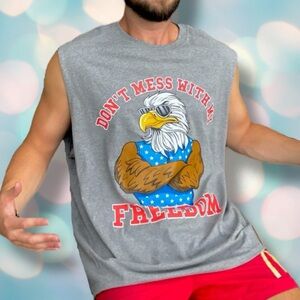 American Patriotic Eagle 4th of July Men’s Tee Shirt Tank Top Size M